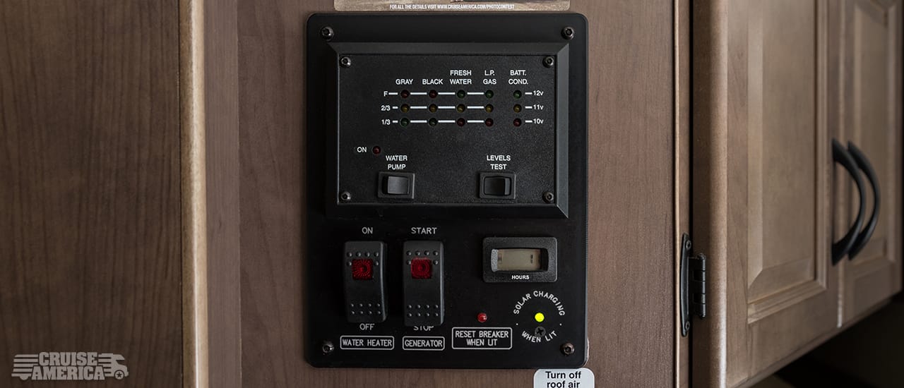 control panel for water heater and water pump